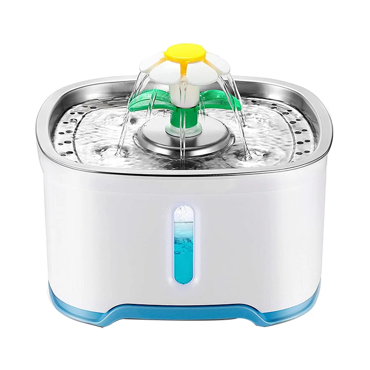 Wholesale 2.5L Automatic Pet Drinking Fountain Stainless Steel New Design Automatic Cat Water Fountain Support One Dropshipping