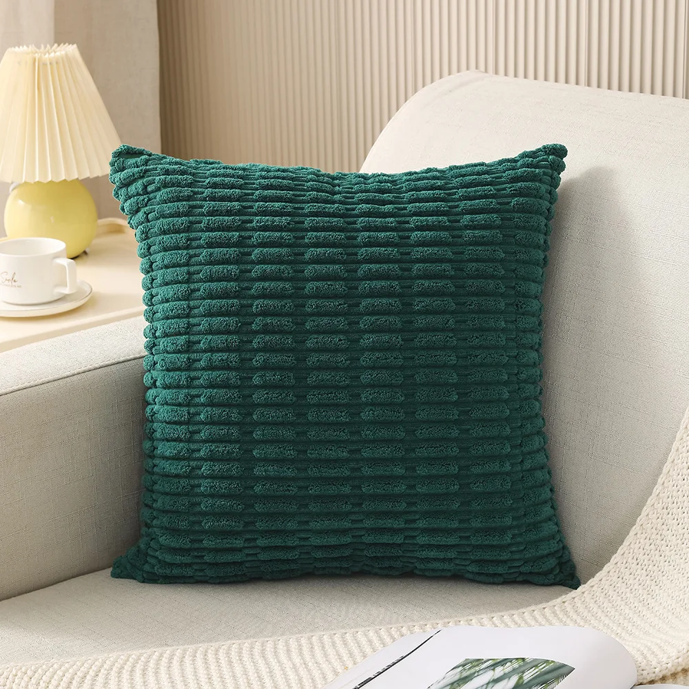 45*45cm Flannel Solid Pillow Cases Throw Luxury Pillow Covers For Hotel Short Plush Customised Cushion Cover