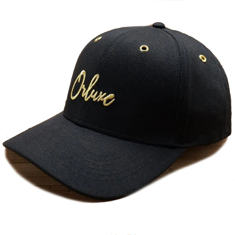 Low Price Mens Black Baseball Caps No Logo 6 Panels Sport Custom Logo Baseball Cap Free Shipping