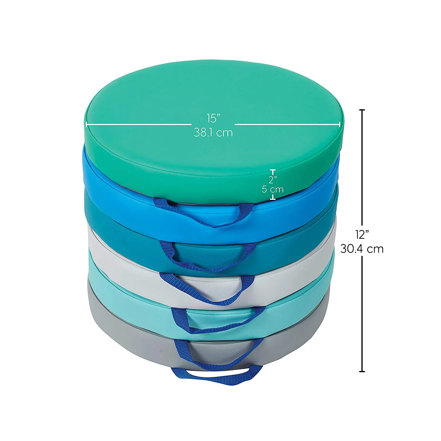 Meditation Round Leather Seat Cushion Padded Waterproof Memory Foam Floor Chair Cushions With Handles