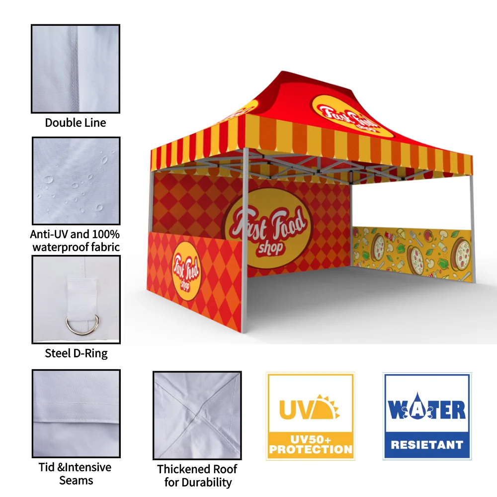 
High Quality druable Alu Frame Tent For Trade Show Folding Advertising Commercial canopy tent 