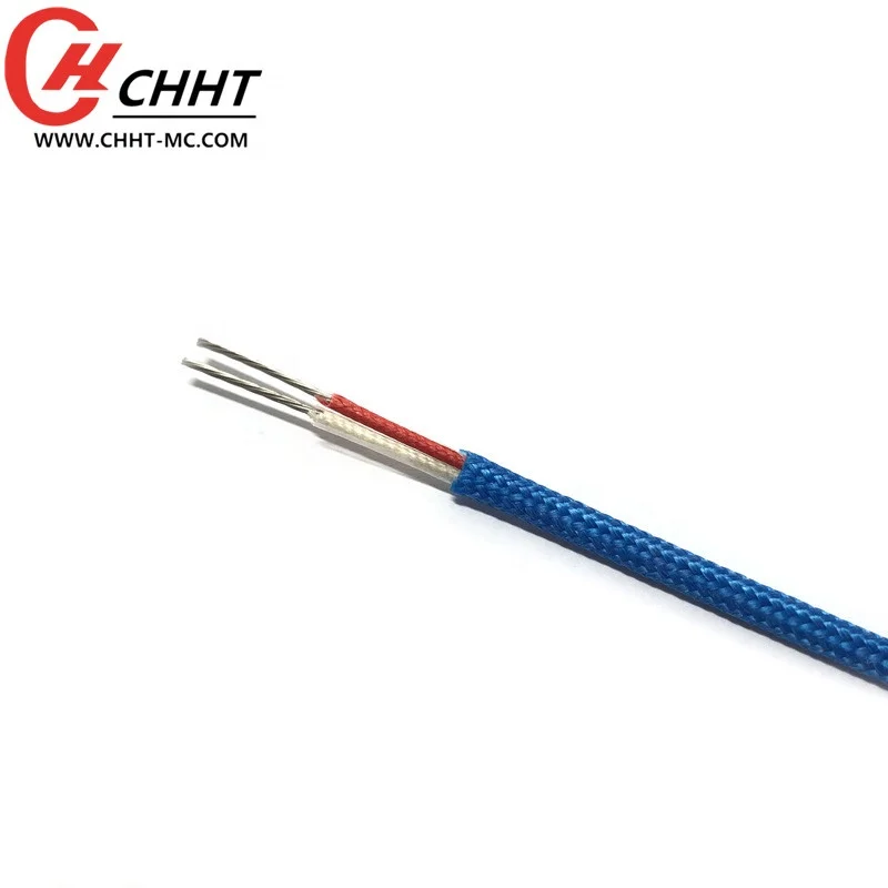 2*7*0.3mm K-type thermocouple high temperature glass fiber compensating wire extension wire