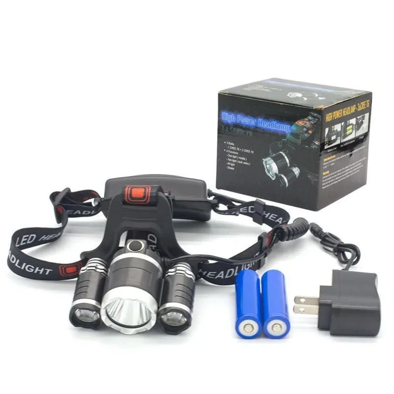 Factory Wholesale High Power 10w LED Rechargeable Headlight Industrial Camping Helmet Head Lamp