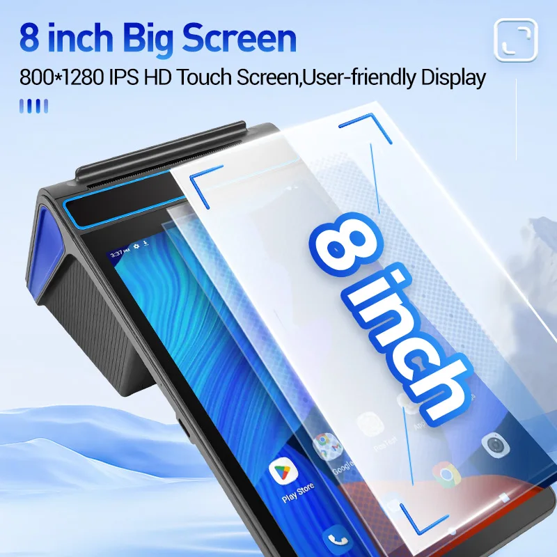 FYJ F1-88 8 Inch Mini Touch Screen Android 13 Mobile Handheld PDA POS Machine All in One Retail Store Cash Register POS System