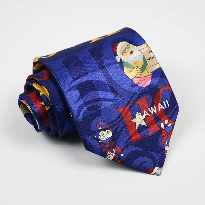 Рождественский галстук для мужчин Новогодняя праздничная атмосфера креативная мультяшная Снежинка Хэллоуин 10 см ручная игра