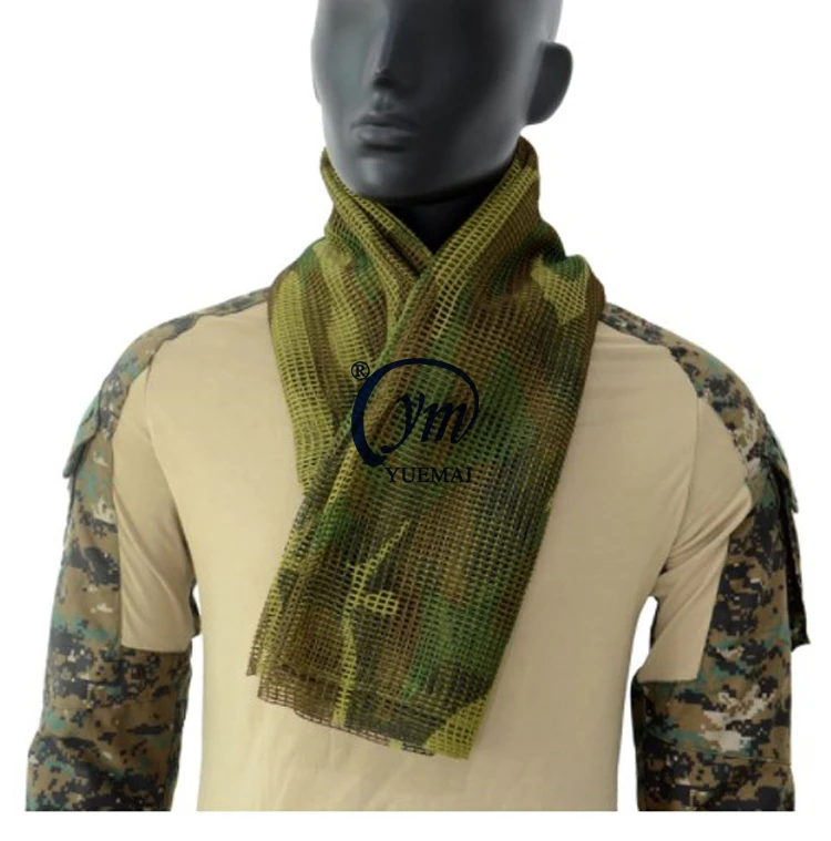 Camouflage Netting Tactical Mesh Net Camo Scarf for Sports & Other Outdoor Activities