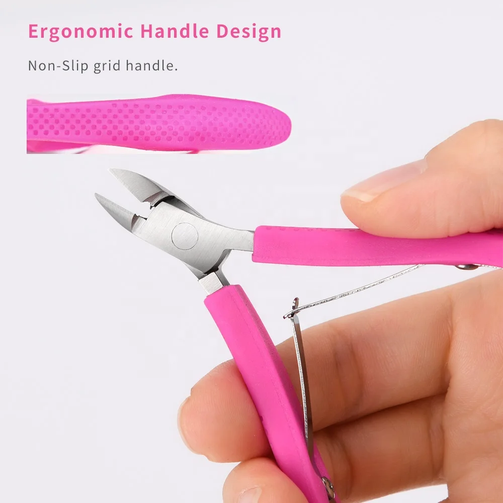 Silicone Handle Trim Dead Skin Cuticle Nippers Professional For Cuticle Remover