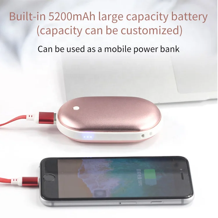 Pocket Heater Power Bank 10000mah Electronic Rechargeable Portable Usb Fasion Design Fuel Battery Operated Warmers Hand Warmer