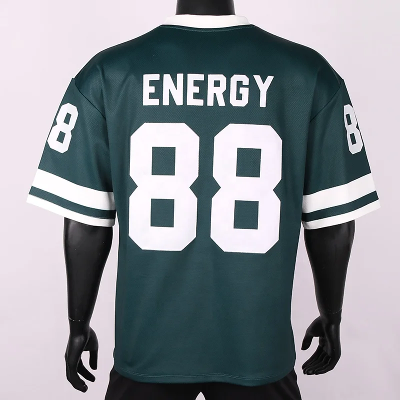 Custom High Quality Streetwear Football Jersey Sublimated Embroidered Boxy Shirt Custom Oversized Youth American Football Jersey