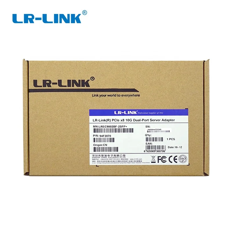 LR-LINK бренд сетевая карта PCIe 2 0x8 зарядное устройство с двумя портами SFP + 10G плата совместима процессором Intel