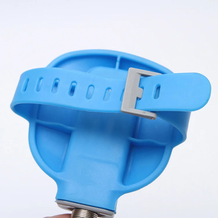 
Blue pet grooming brush dog shower kit silicone material 