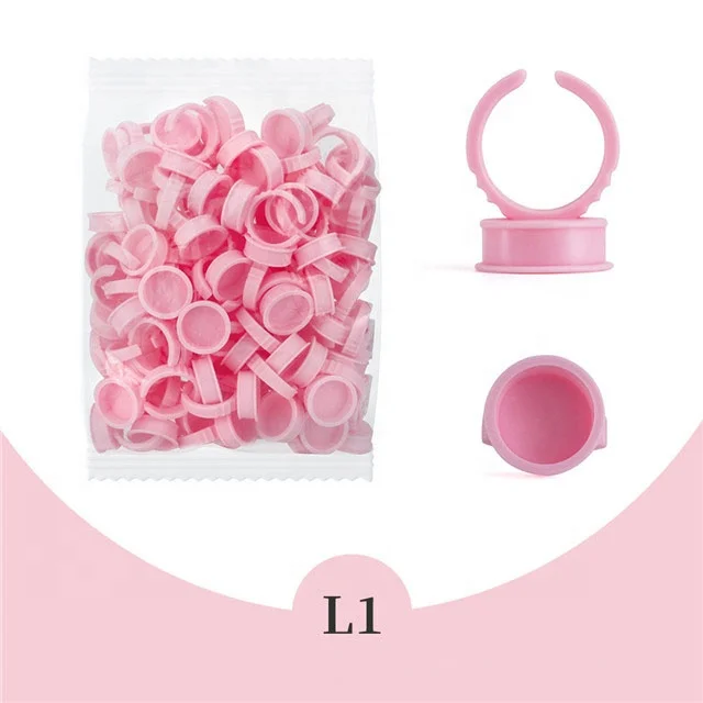 Ring Eyelash Blossom Pigment Cup Grafting False Eyelashes Pink Blossom Glue Ring