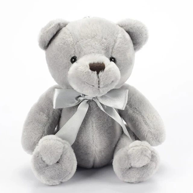 new design cheap price soft cute gift custom logo plush stuffed gray bear toy