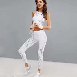 Gym tights mesh insert marble sublimation print leggings