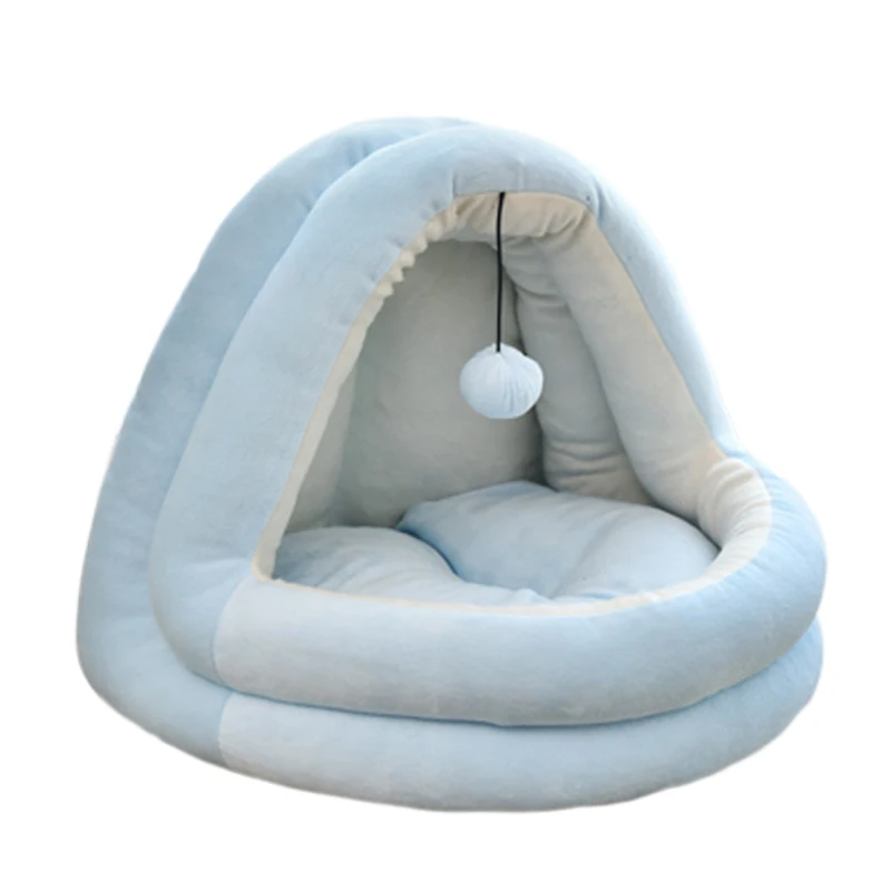 Wholesale Custom Warm Pet House Bed with Ball Toy Comfortable Cat Bed