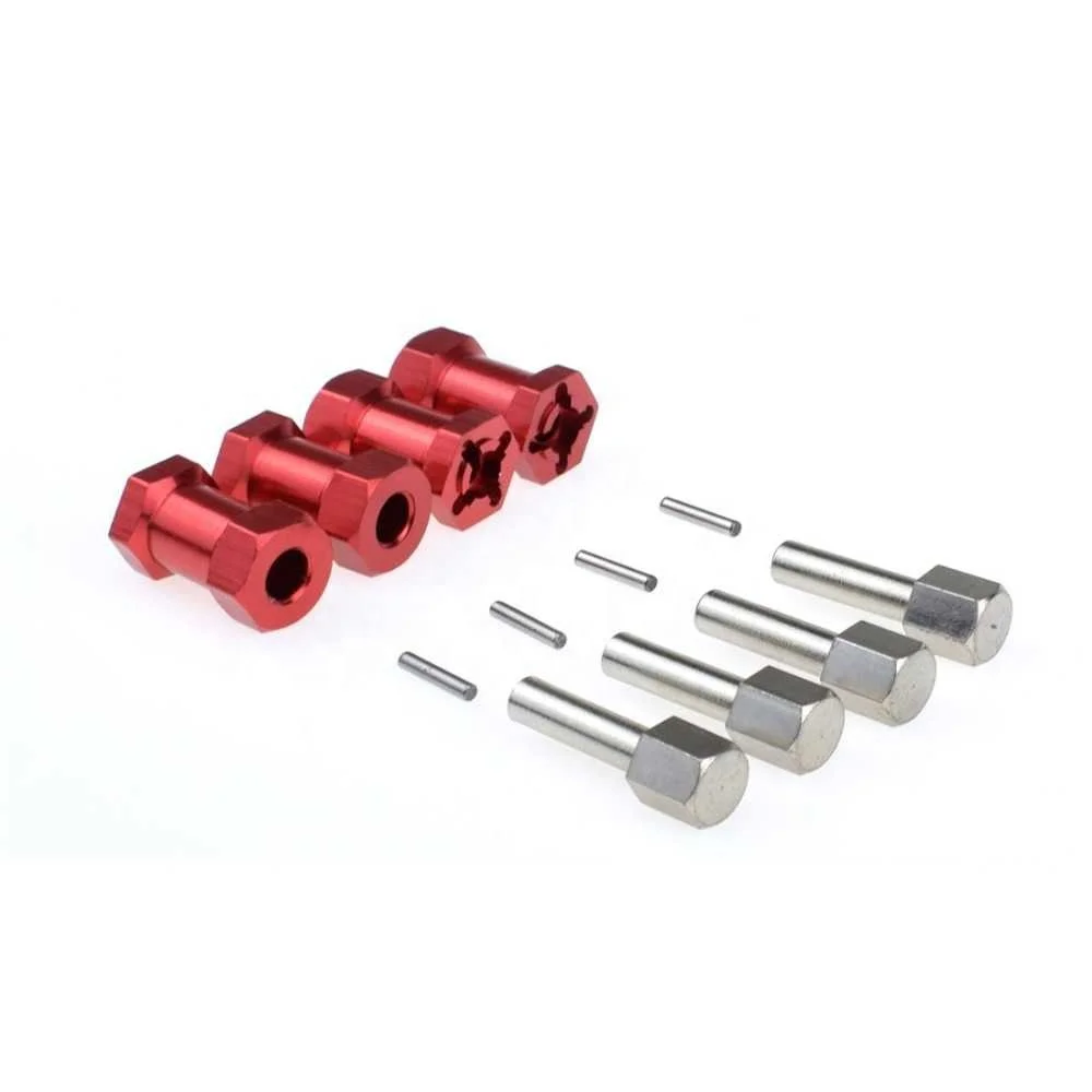 Coupler for 1/10 RC Crawler Axial SCX10 D90 4pcs Aluminum Car 12mm Hex Wheel Hub Drive Adaptor 15/20/25mm Extension Combiner