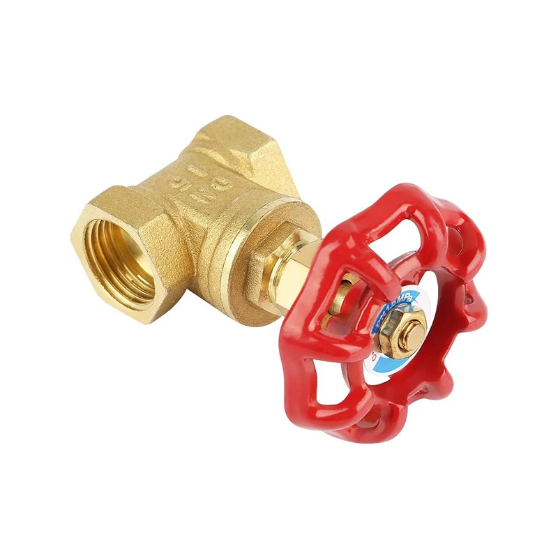 Brass Gate Valve Rotating Sluice Valve Two-way Flow Manual Rotary Sluice Valve for Mechanical Equipment Industaril Household Use