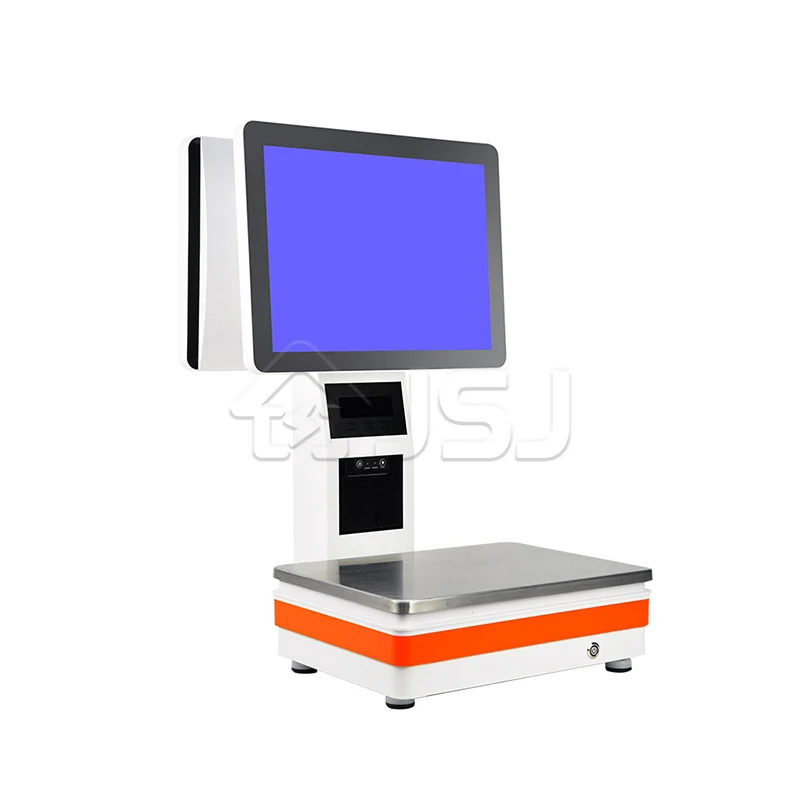 Scals Pos Terminal Punto De Venta Billing Touch Screen Android Machines POS System 15inch Dual Screen Weighing POS Scale