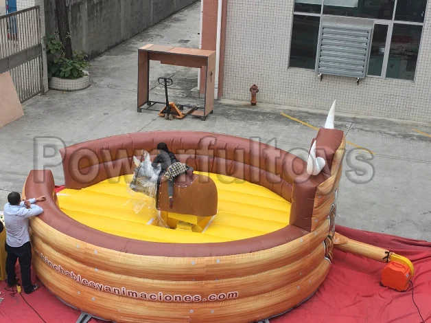 Round Amusement Park Mechanical Bull Rides Machine Rodeo for Trampoline
