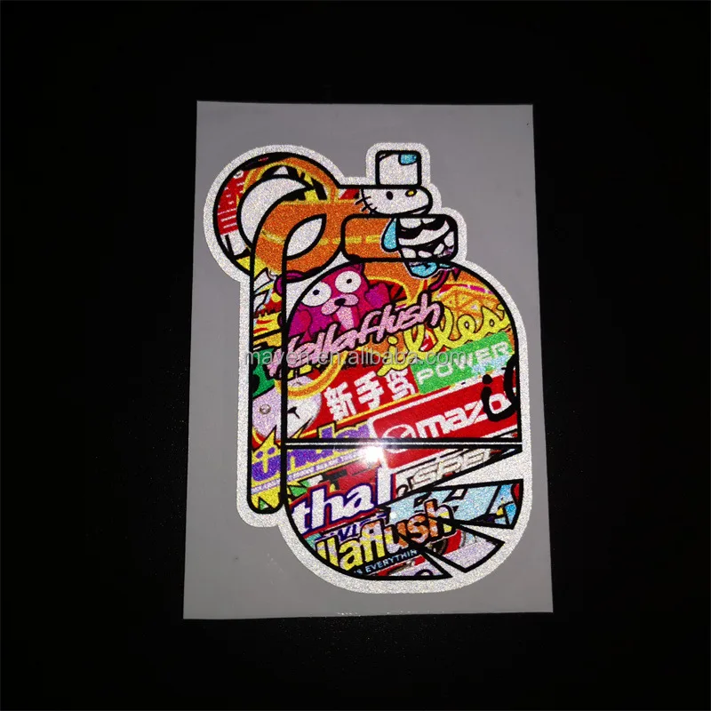 Personality Japan Waterproof JDM Graffiti  Reflective Stickers For Laptop Bottle Car Motorcycle Racing Car Decal Sticker