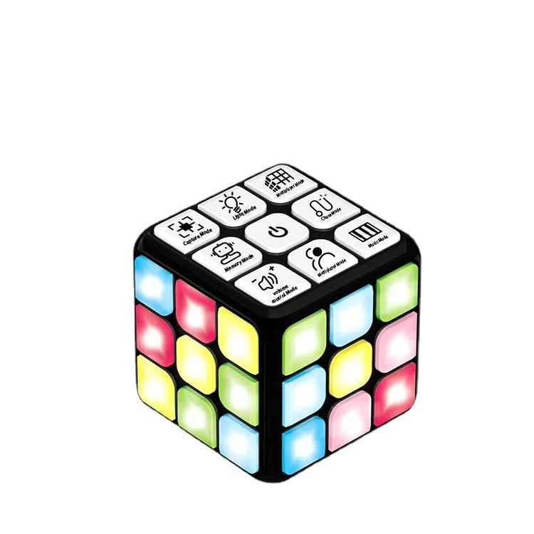 Handheld Electronic Led Educational Toys 3D Magic Magnetic Cube For Kids Game Puzzle Cube