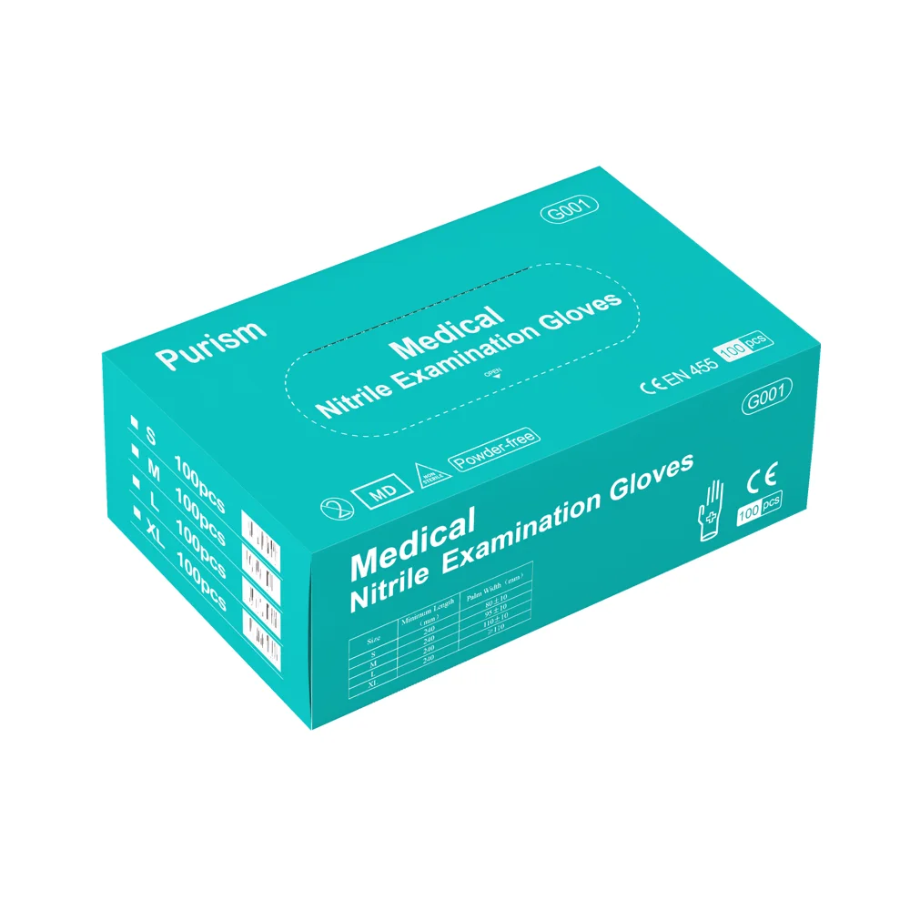 Exam Gloves Nitrile Food Grade Test Powder Free Blue Examination NBR Glove