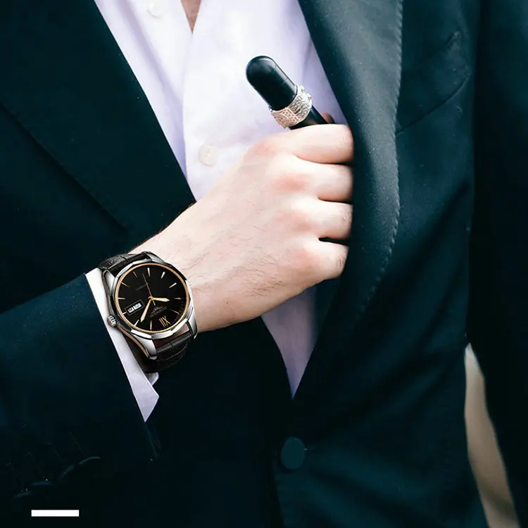 GUANQIN GJ16034 Wrist online Original Mechanical Movement Leather Automatic Watch For Man