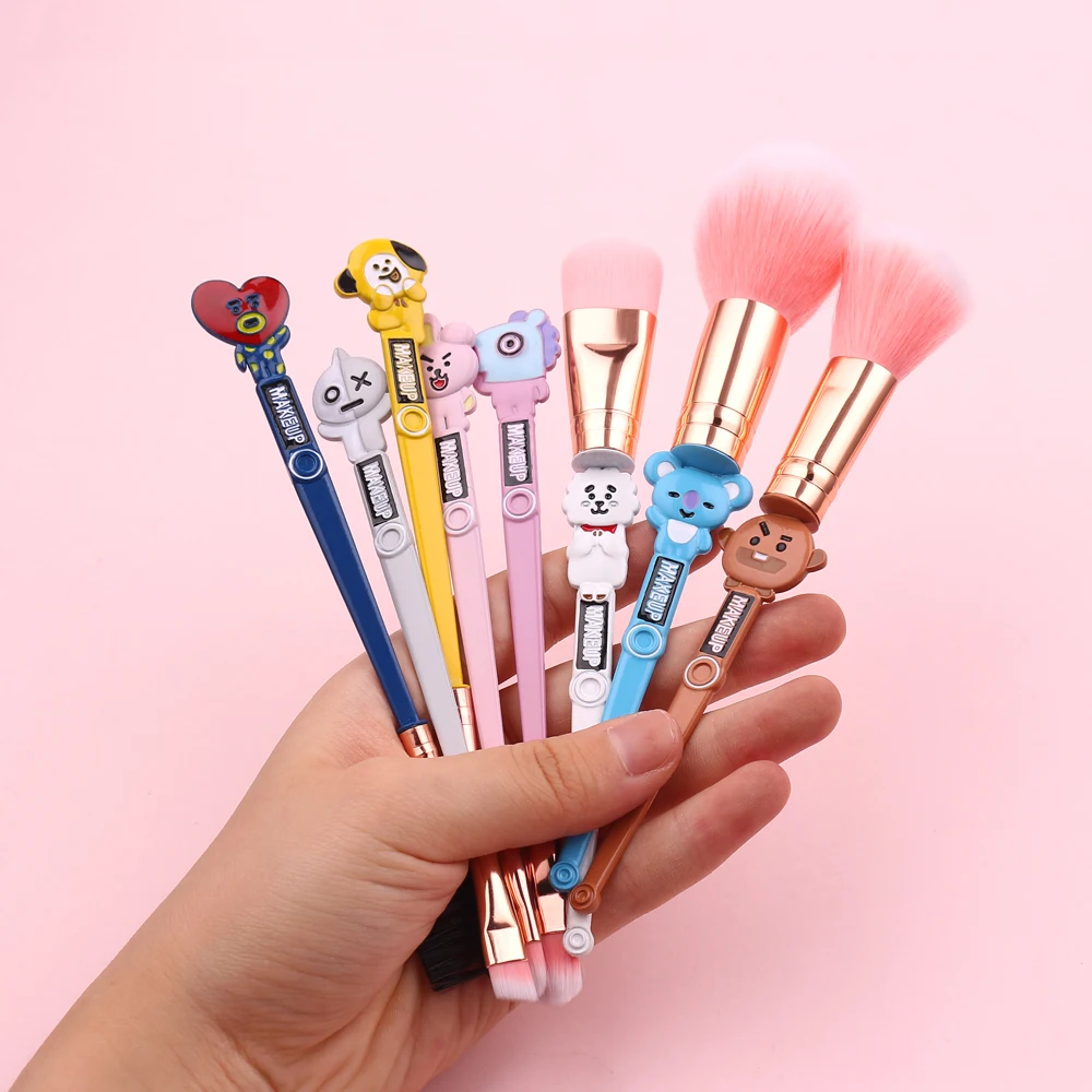 
Dropshipping Hot Sale Brush Case Makeup Forever 8pcs BTS Make Up Brushes High Quality Professional With Bag 
