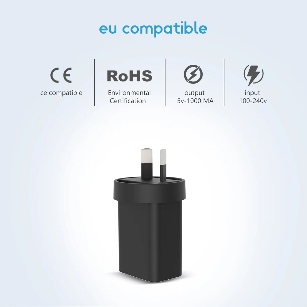 AU EU US UK KC Plugs universal for razor hair clipper wall charger 5W USB A Wall Block Charger