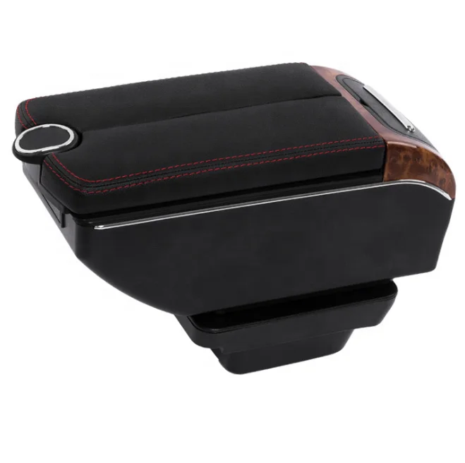 New Design Double open car model design black Car Center Console Armrest Storage Box  For Chevrolet Aveo