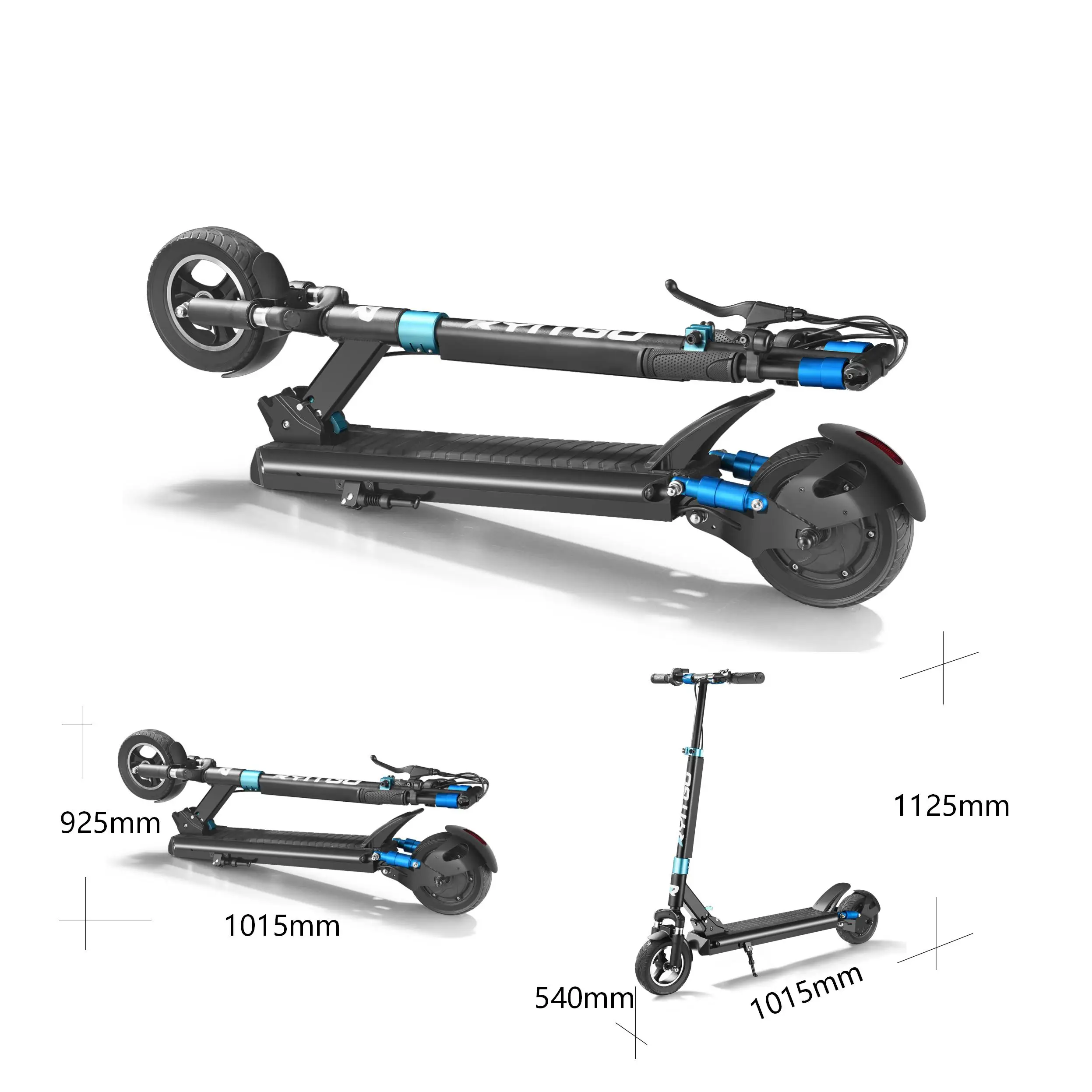 Wholesale Price Chinese Electric Scooters 8in Rubber Wheel Dual Suspension Foldable Electric Adult Scooter