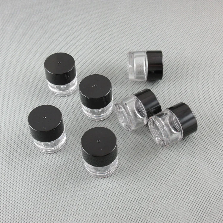 Free shipping MOQ 500pcs TM-ES6194  2g tester plastic bottle mini cosmetic tester jar nail art glitter cream jar