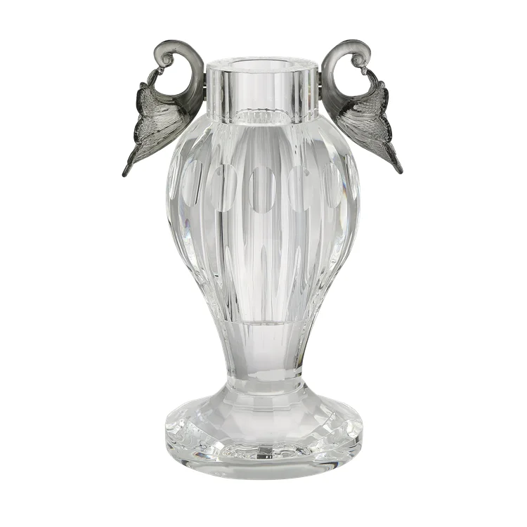 2020 тонированный цвет кристалл современный цветок стеклянная ваза и напольная ваза большой