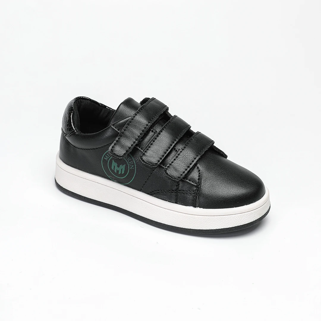 OEM Custom Fashion Flat School Shoes for Girls Unisex Kids Sport Casual Court Sneakers Black Summer Winter Spring Autumn Seasons