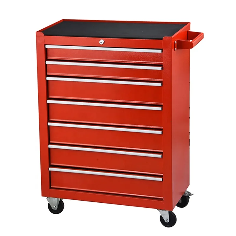Cheaper and Utility 7 Drawers Workshop Rolling Storage Tool Trolley