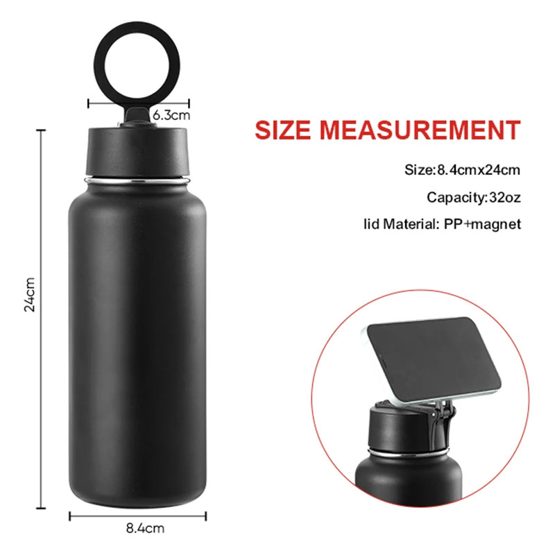 2024 best selling water bottle multiple size thermo bottle leak proof stainless steel water bottle with magnetic lid