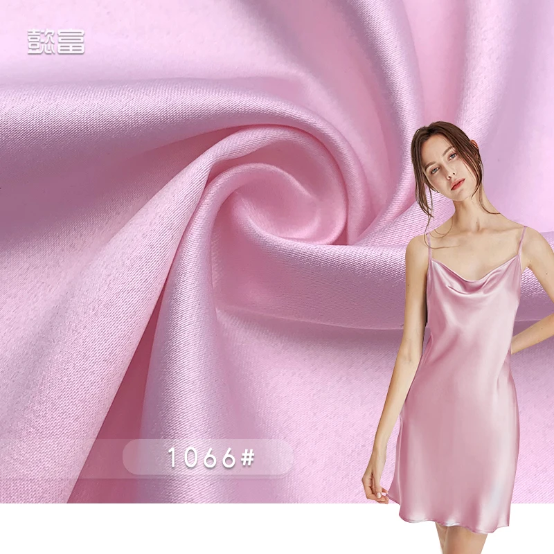 High Quality Face Matte Stretch White Silk 1066# Wholesale Bridal American Roll Silky Wedding Dress Poly Dull Satin Fabric