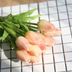 LXMS PU Real Touch Artificial Flower Tulip Artificial Mini Tulip For Wedding