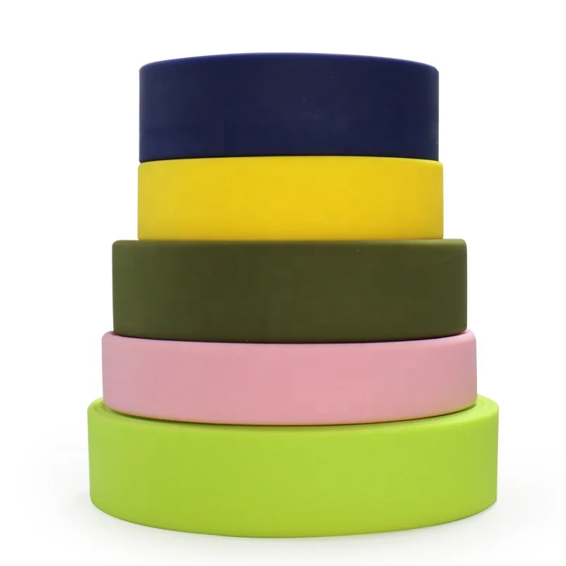 Factory Wholesale Colorful Matte Soft Touch Pet Supplies Pet Leash Collar Waterproof Ribbon PVC Coated Tape Webbing