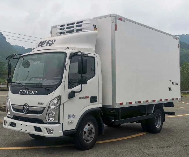 2023 Foton 4X2 3Ton 5Ton Freezer Cooling Truck Cold Food Transport Refrigerated Truck for Sale