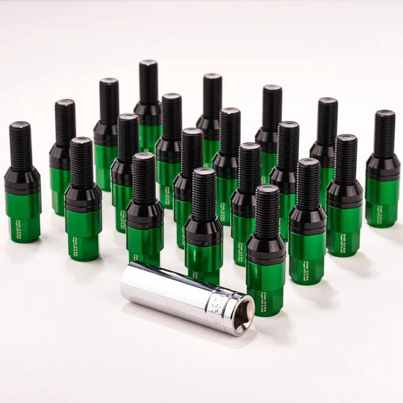 Модифицированный болт из алюминиевого сплава Tuercas De Rueda M14x1, 5 мм M14 X 1,25 мм, гайки с ушком, Колесный болт