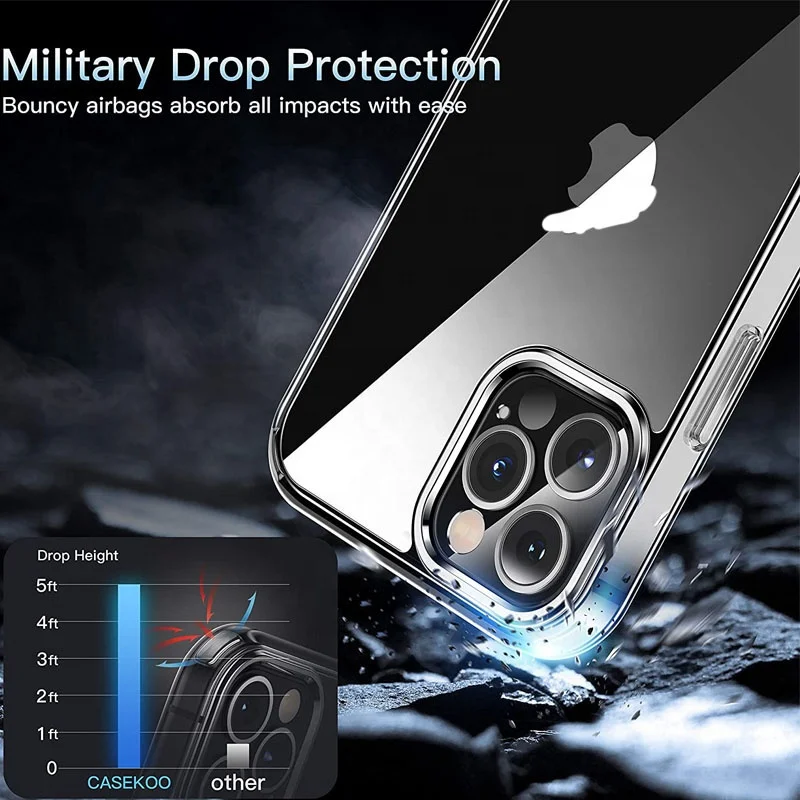 Best Seller Hybrid TPU Acrylic Clear Soft Back Cover Phone Case for iPhone 7 8 Xs Transparent Case for iPhone 11 12 13