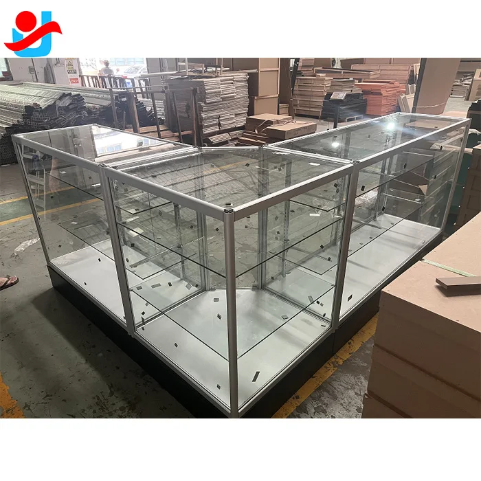 glass corner cabinets and glass jewelry display cabinet display showcase for sale
