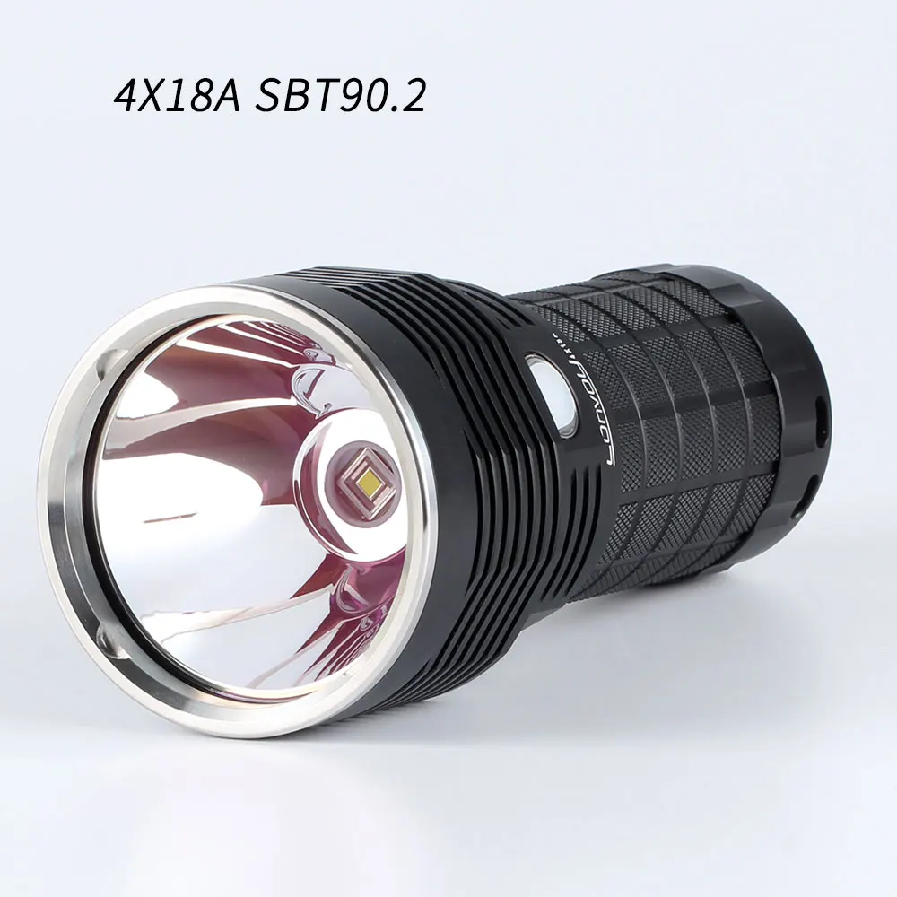 New Convoy 4X18A SBT90.2 5400LM LED Flashlight  1122M Strong Tactical Torch Super Bright Hunting Riding Night Fishing Lamp