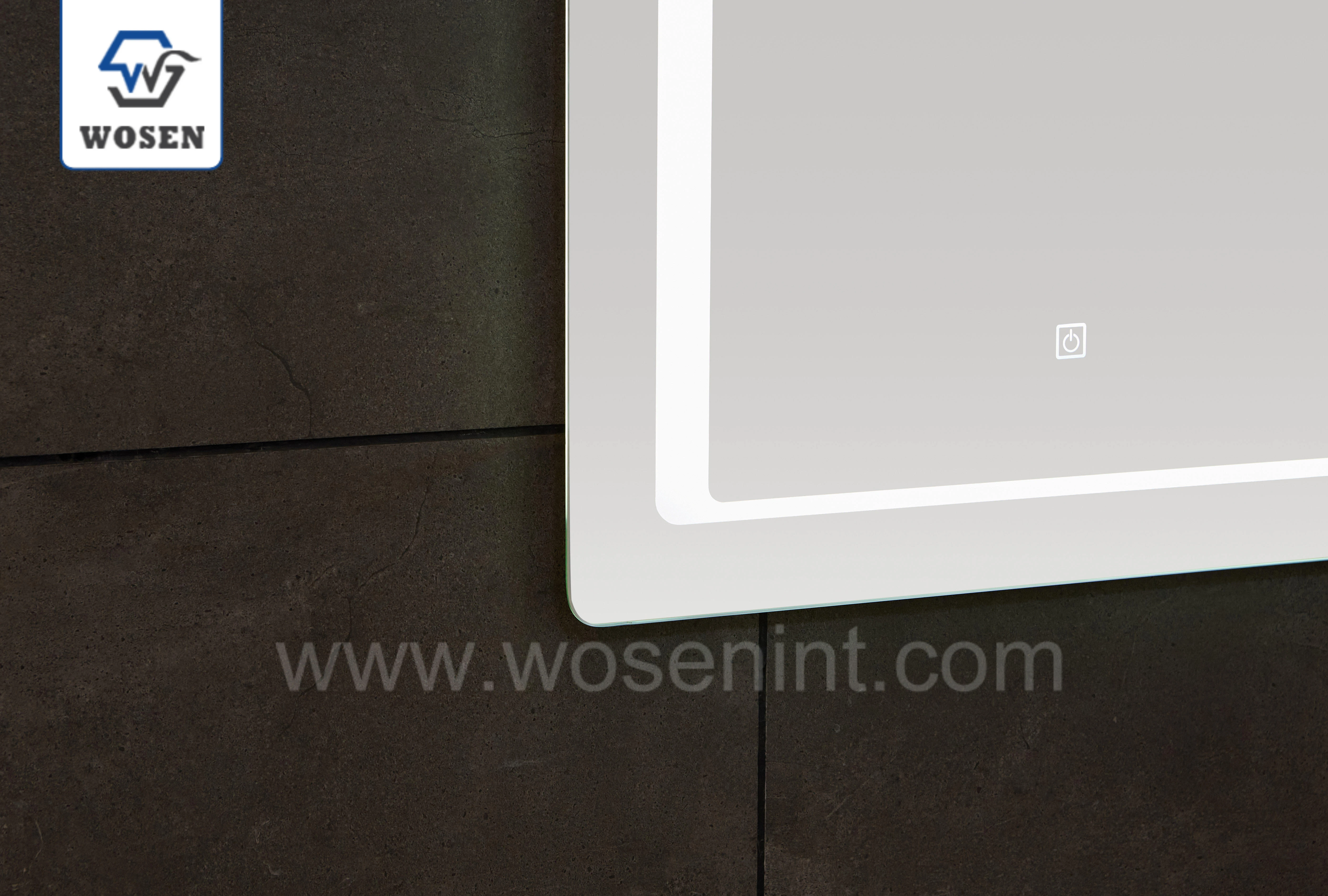 Hot Style Sandblasted Bathroom Mirror Led Espejo Con Luz,Bath Smart Led Mirror With Touch Button