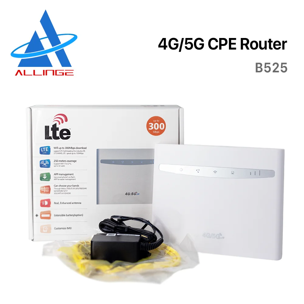ALLINGE LG2503 4G LTE CPE OEM Modified Modem Malaysia  B525 4G Router 300mbps With External Antennas