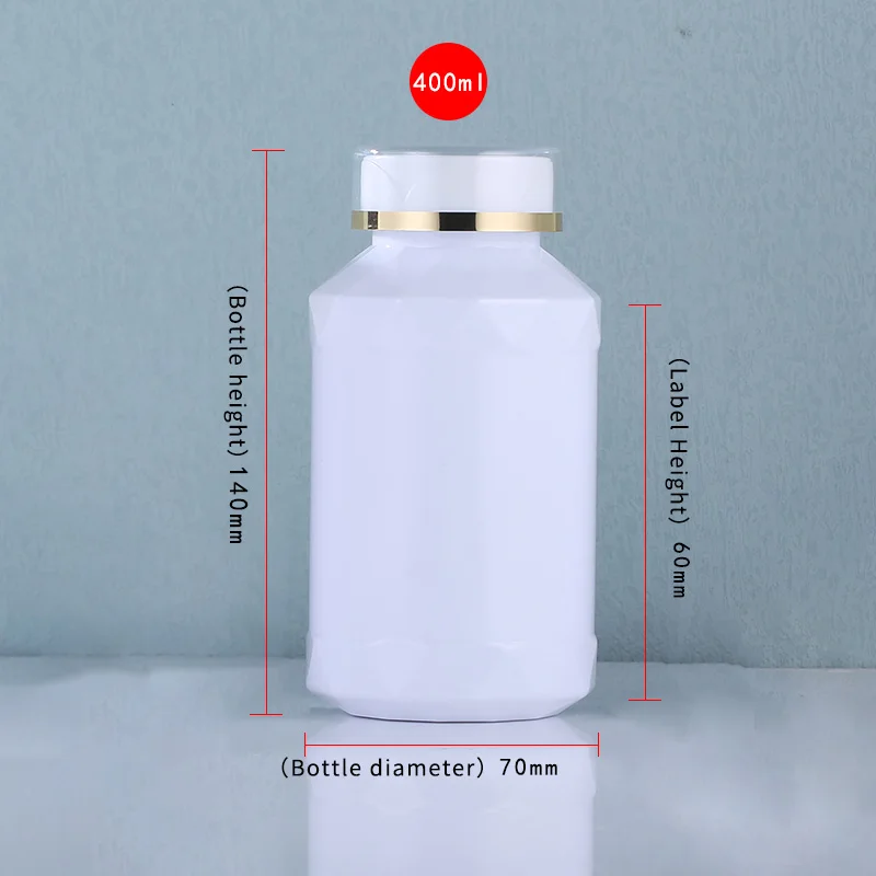 75 100 175 210 250 400 ml white pill medication bottle medicine bottles jar plastic for supplements