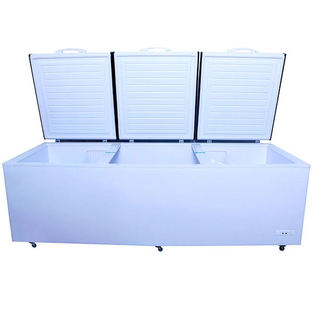 900L three-door Top Open Door Chest Deep Freezer Large capacity New Product Supermarket Freezer