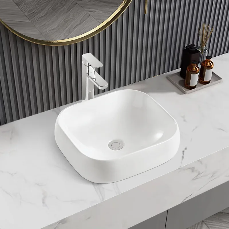 Longstar Creative Countertop Basin Art Basin Hotel Home Bathroom Square Round Triangle Oval Wash Hand Basin