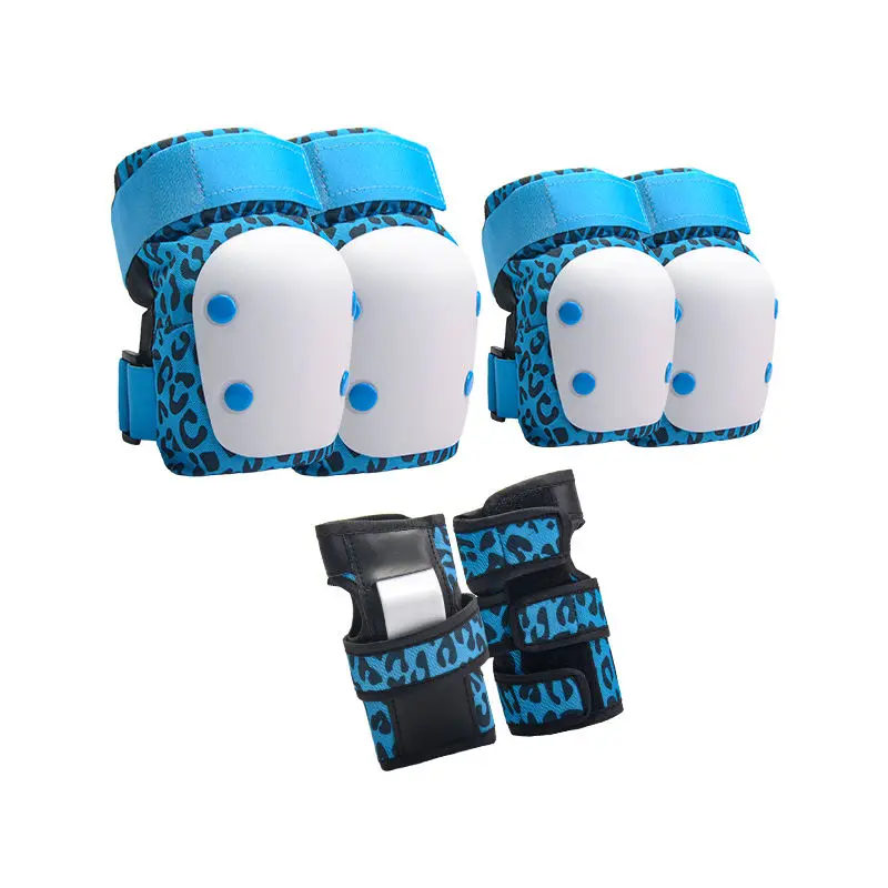 Wholesale Custom Unisex Multi-colored 3 in 1 Sports Protective Gear Elbow Knee Pads Set for Roller Skating Skateboarding Scooter
